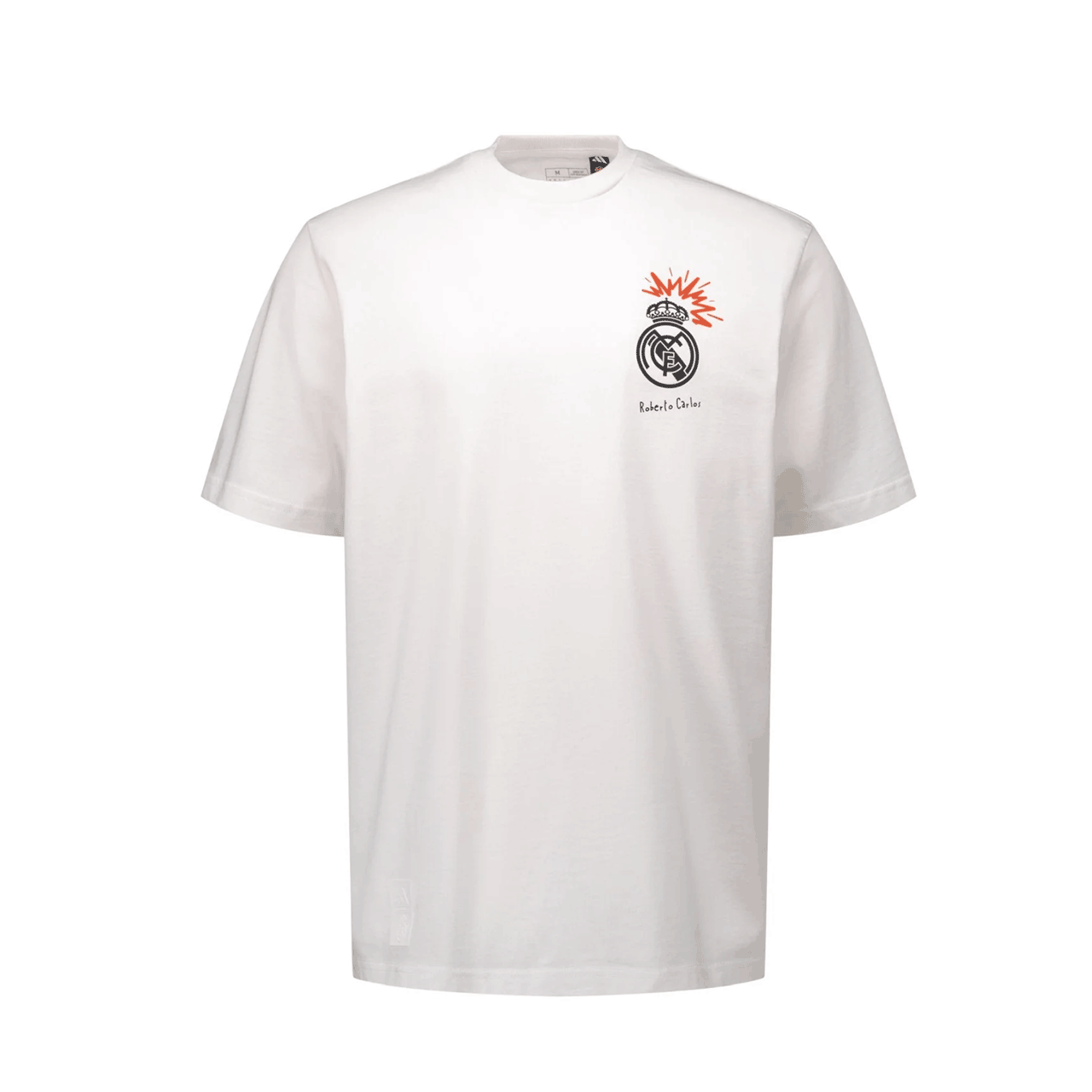 Mens T-Shirt Roberto Carlos adidas Magic Moments White
